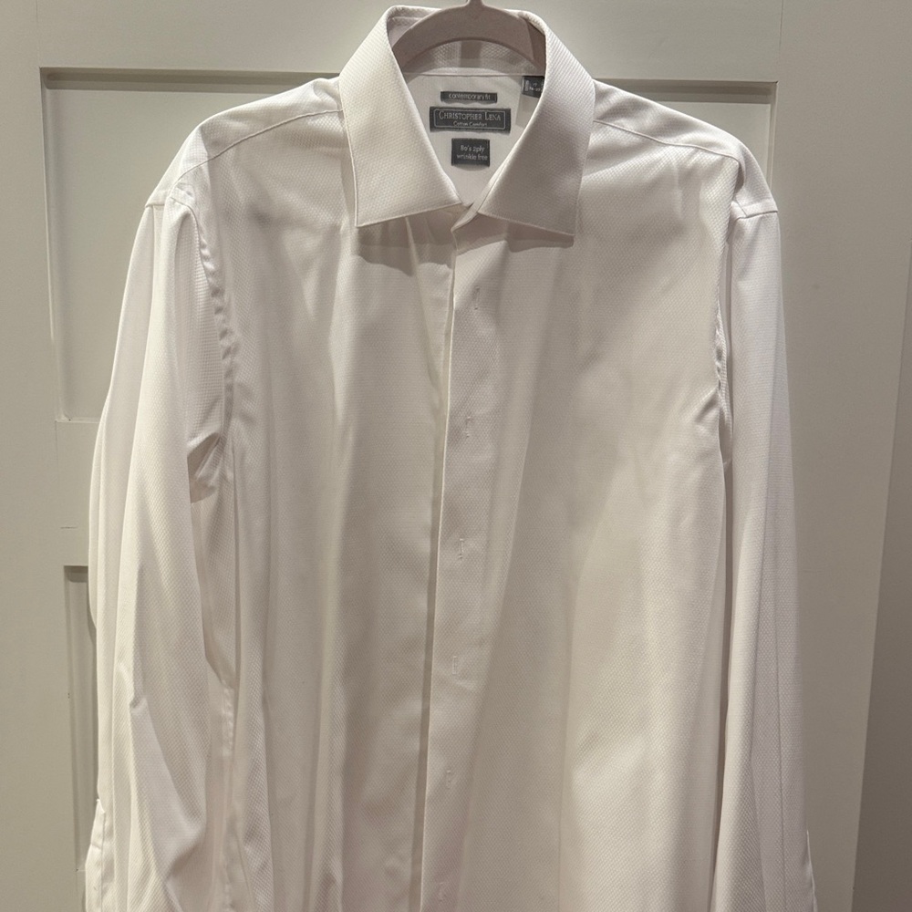 Elegant White Dress Shirt for Men